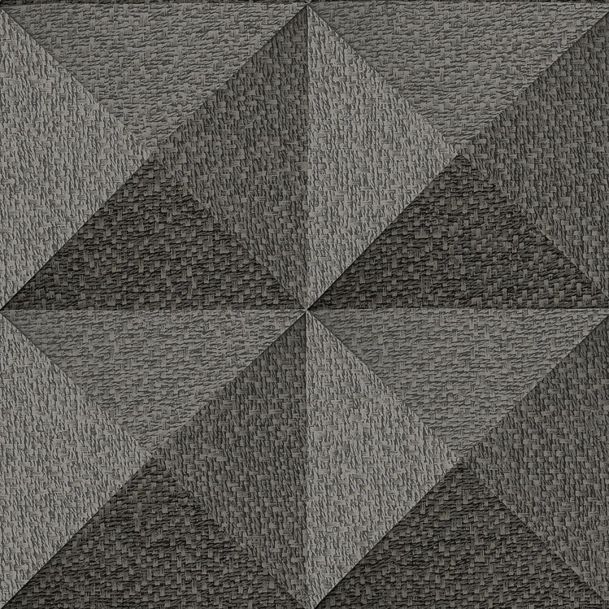 Geometric non-woven wallpaper, brown-black, SA524104, Santa Fe, Design ID