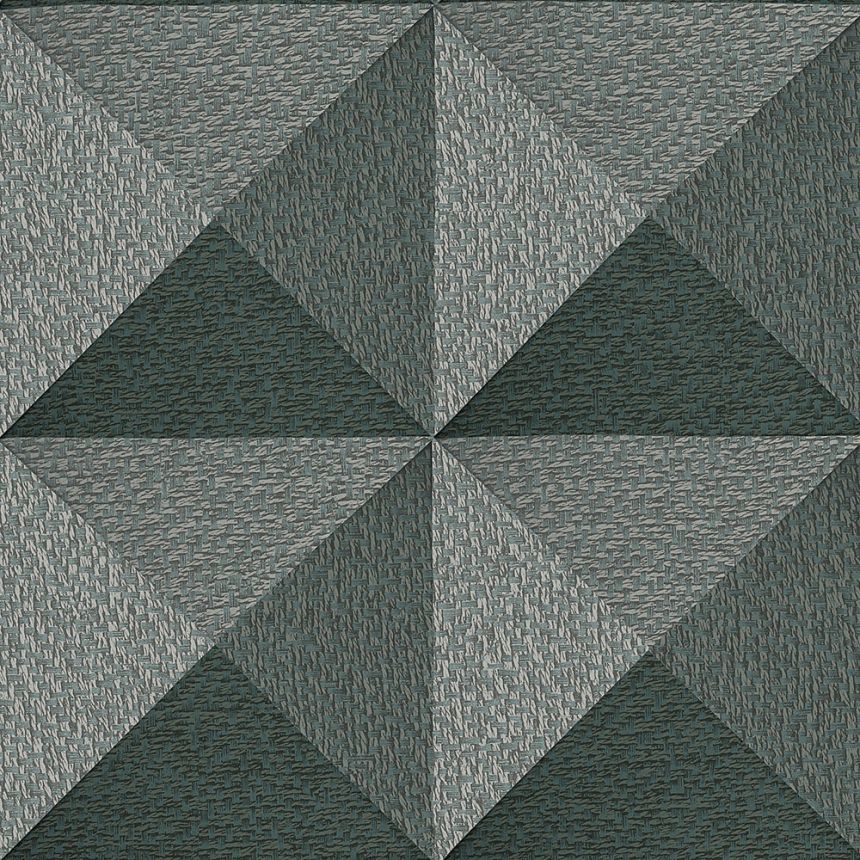 Geometric non-woven wallpaper, grey-black, SA524105, Santa Fe, Design ID