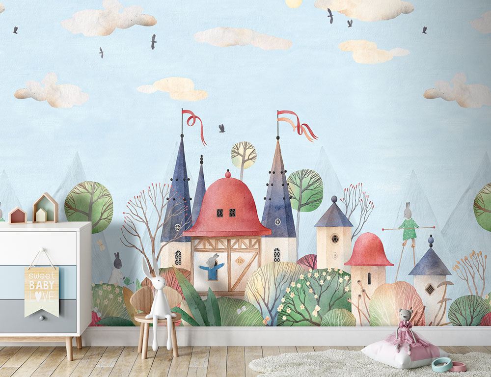 Children's non-woven wall mural, animals, CW6007-1, Cute Walls, Decoprint