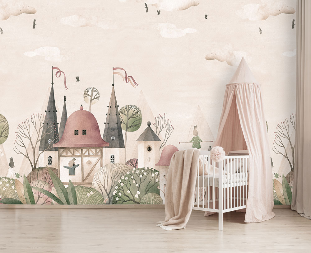 Children's non-woven wall mural, animals, CW6007-7, Cute Walls, Decoprint