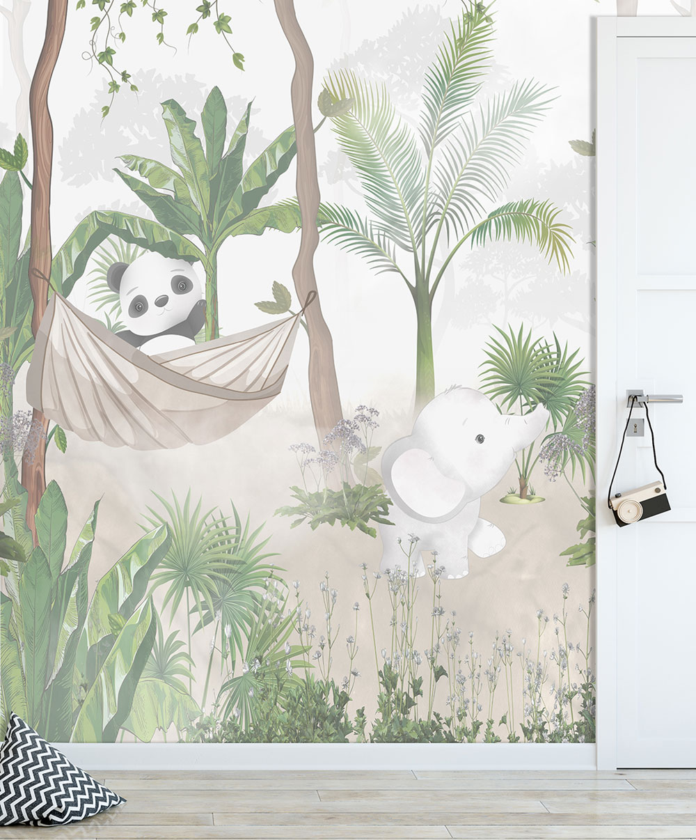 Children's non-woven wall mural, animals, CW6010-1, Cute Walls, Decoprint