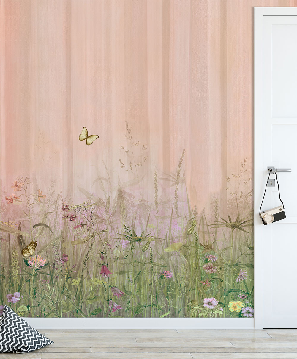 Non-woven wall mural, flowers, grass, CW6023-1, Cute Walls, Decoprint