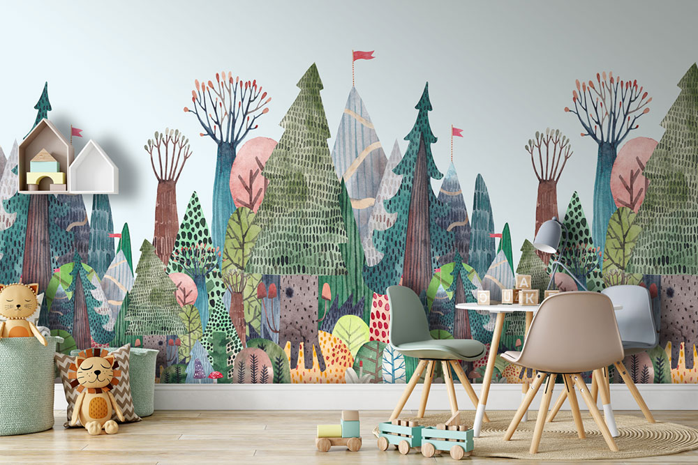 Children's non-woven wall mural, landscape, CW6034-2, Cute Walls, Decoprint