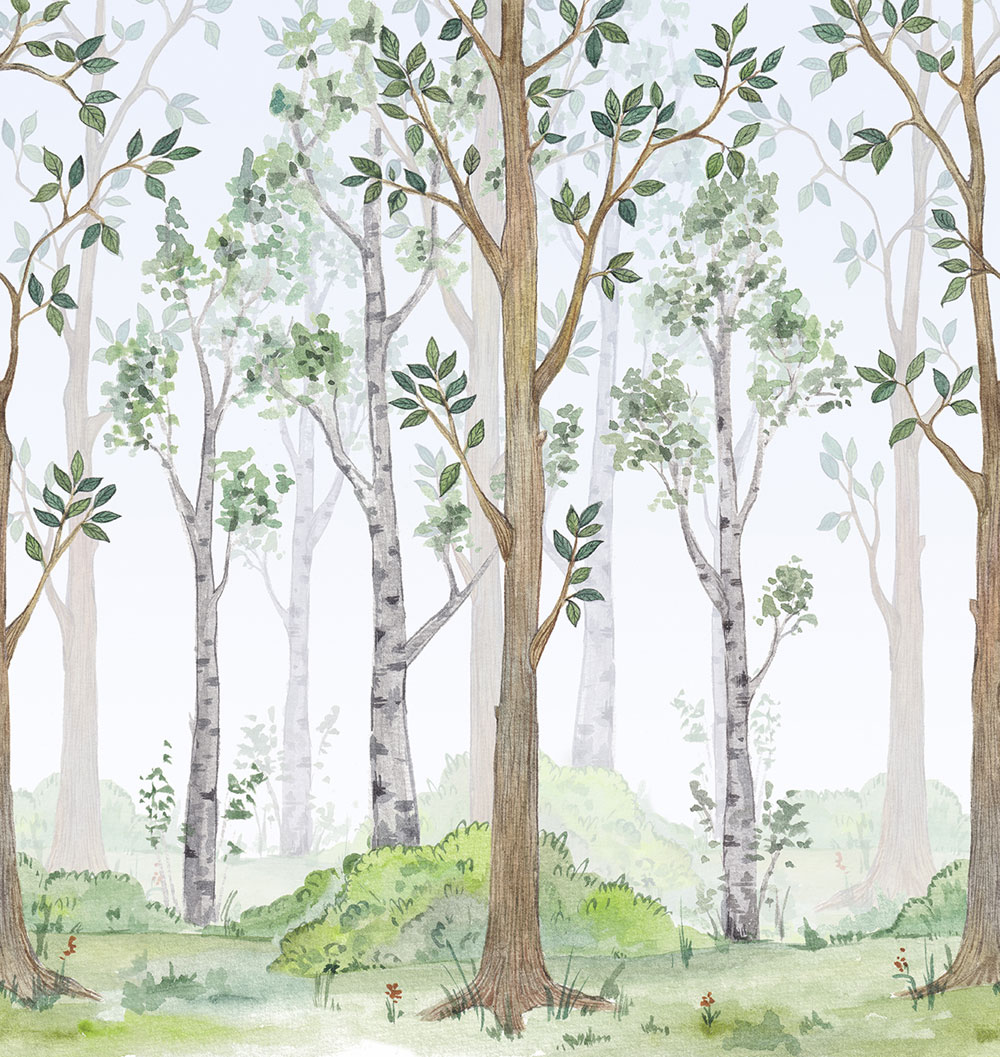 Non-woven wall mural, trees, forest, CW6040-1, Cute Walls, Decoprint