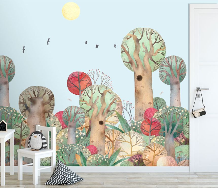 Children's non-woven wall mural, landscape, forest, CW6049-2, Cute Walls, Decoprint
