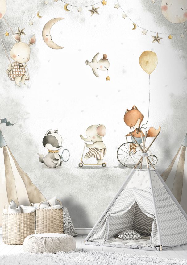 Children's non-woven wall mural, animals, CW6055-1, Cute Walls, Decoprint