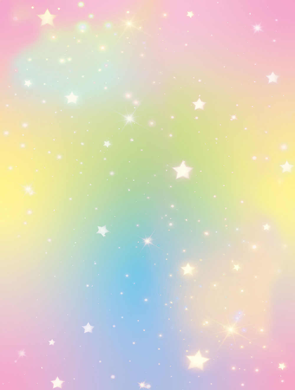 Children's non-woven wall mural, stars, rainbow, CW6061-1, Cute Walls, Decoprint