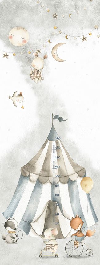 Children's non-woven wall mural / tape, animals, CW6063-1, Cute Walls, Decoprint