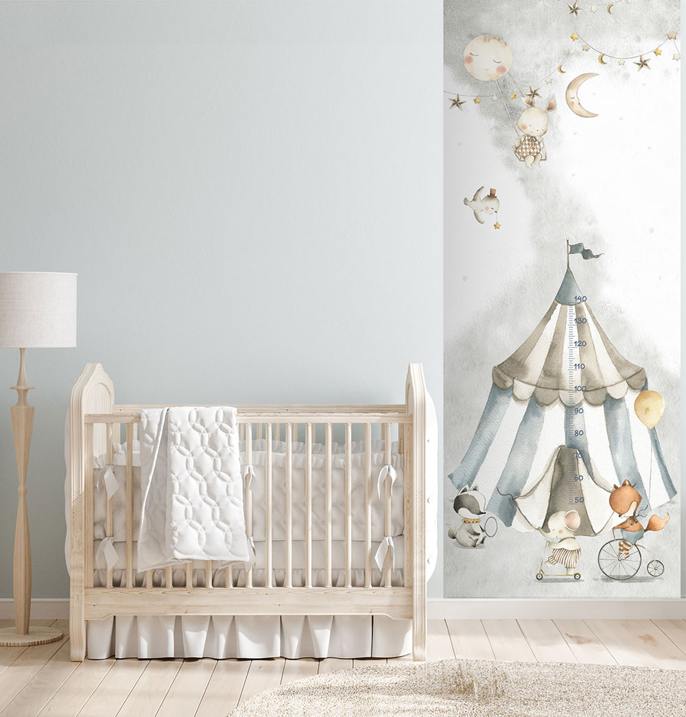 Children's non-woven wall mural / tape, animals, CW6063-1, Cute Walls, Decoprint