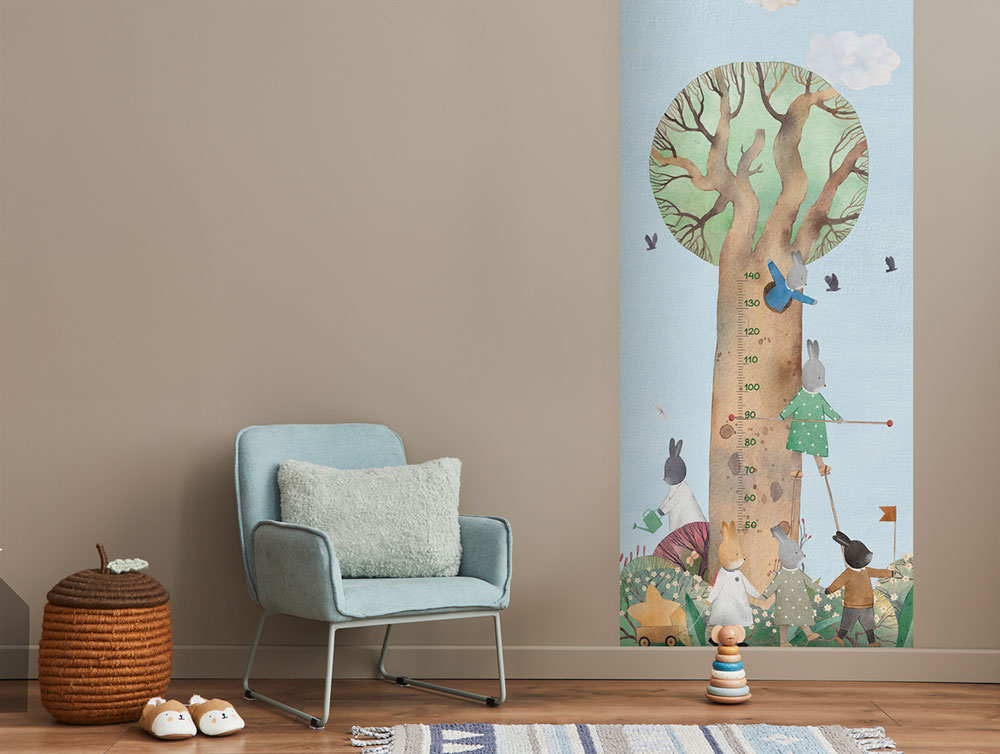 Children's non-woven wall mural / tape, tree, animals, CW6064-1, Cute Walls, Decoprint