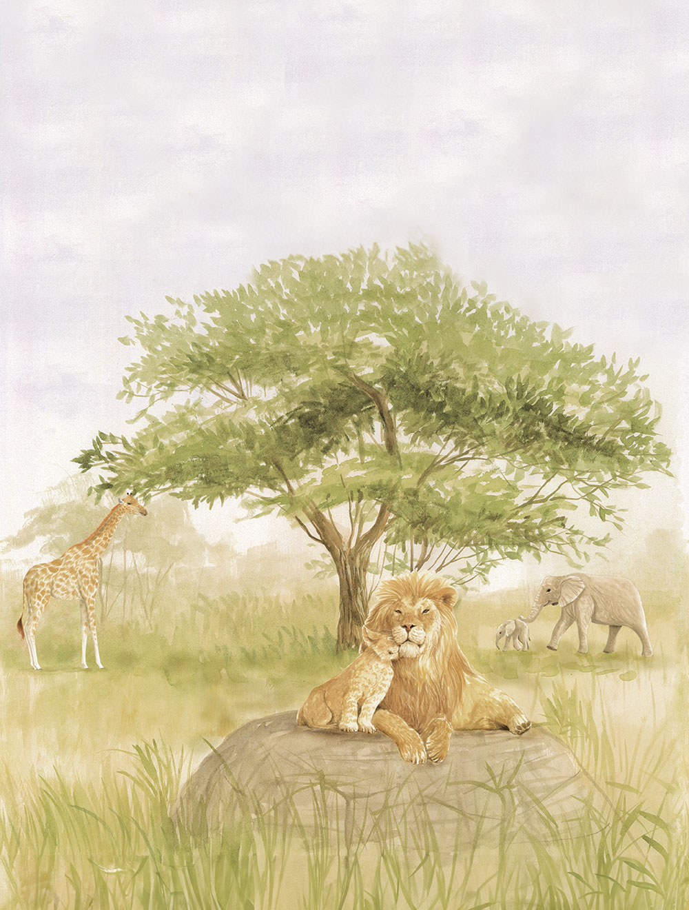 Non-woven wall mural, animals from Africa, CW6114-2, Cute Walls, Decoprint