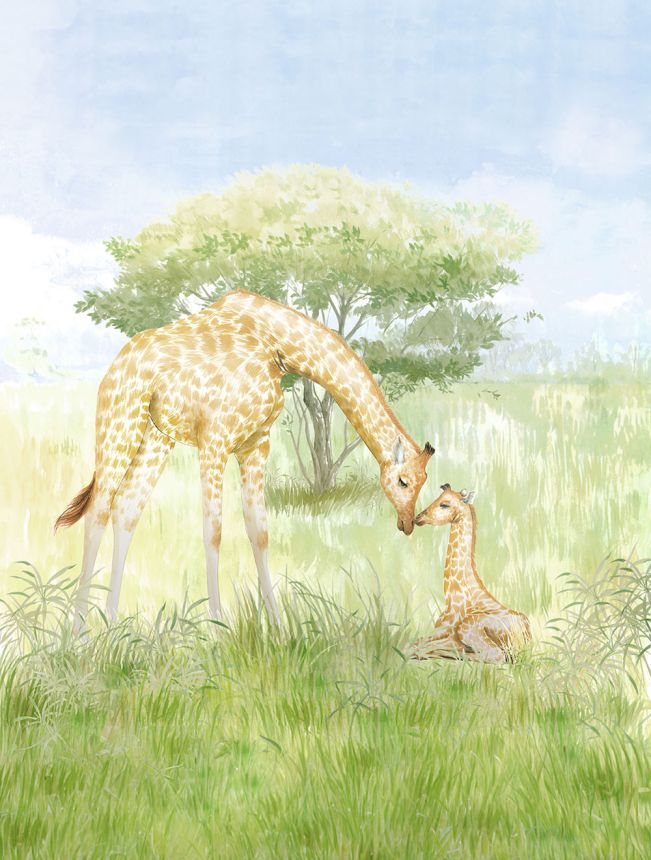 Non-woven wall mural, giraffes, CW6115-2, Cute Walls, Decoprint