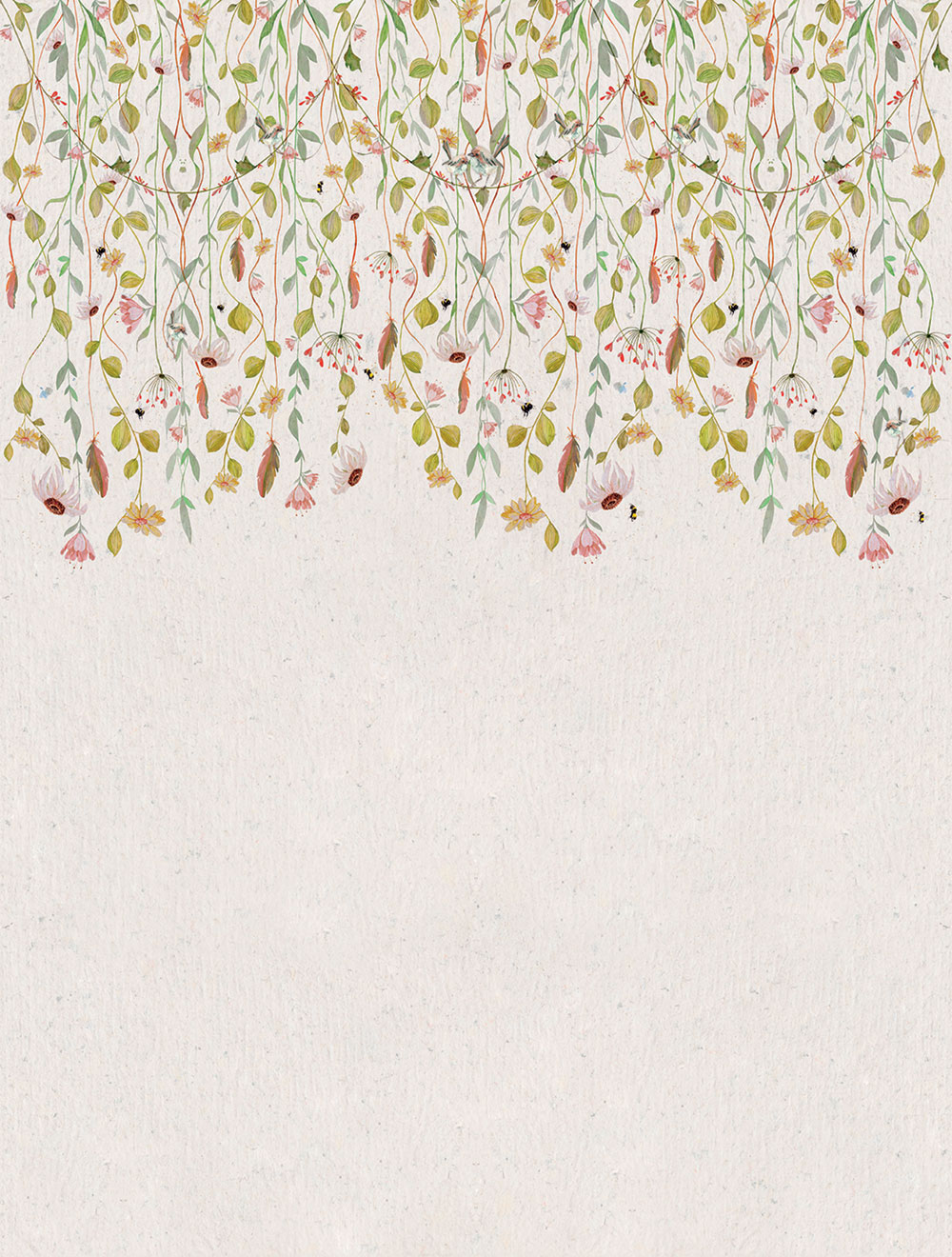 Non-woven wall mural, flowers, CW6124-2, Cute Walls, Decoprint