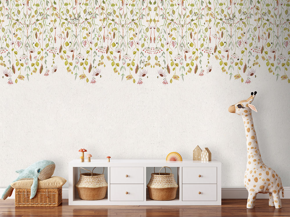 Non-woven wall mural, flowers, CW6124-2, Cute Walls, Decoprint