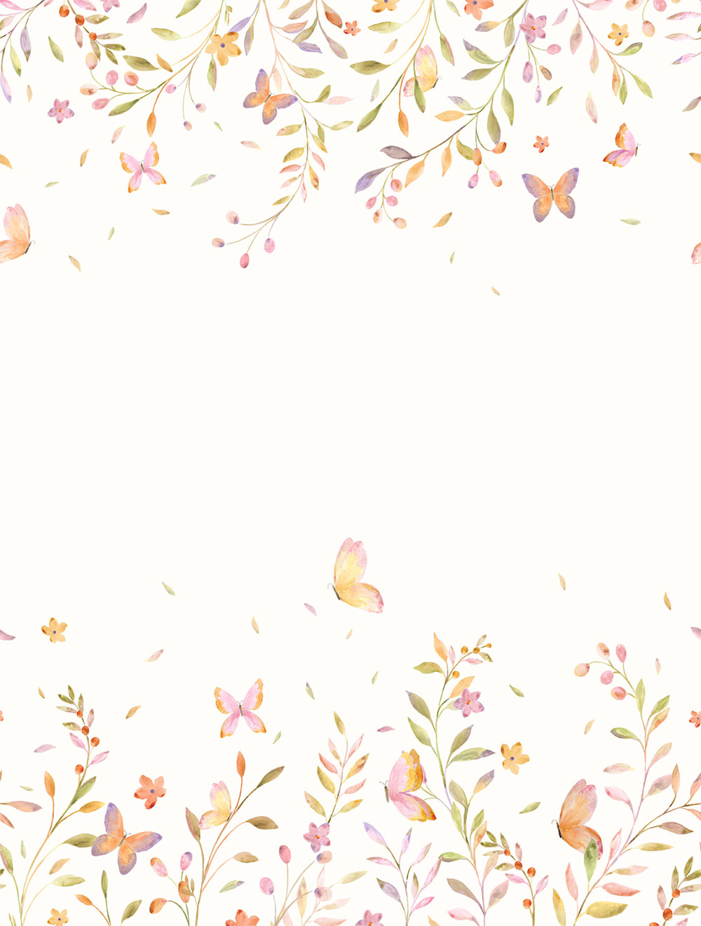 Non-woven wall mural, flowers, CW6126-1, Cute Walls, Decoprint