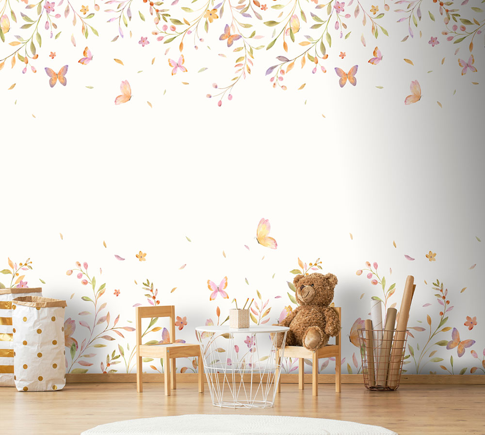 Non-woven wall mural, flowers, CW6126-1, Cute Walls, Decoprint