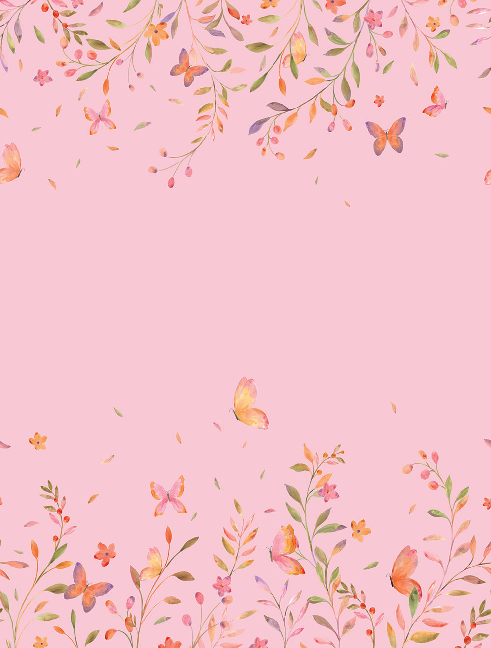 Non-woven wall mural, pink, flowers, CW6126-2, Cute Walls, Decoprint