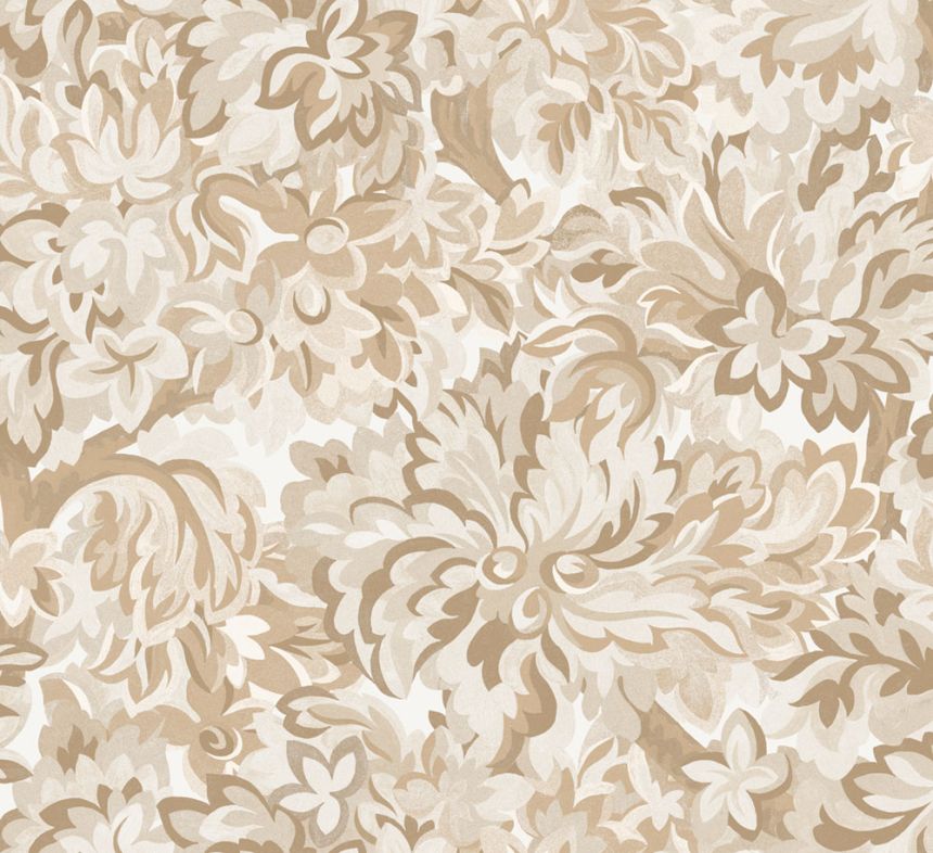 Non-woven wallpaper, brown-beige, flowers, RHA001, Rhapsody, Masureel