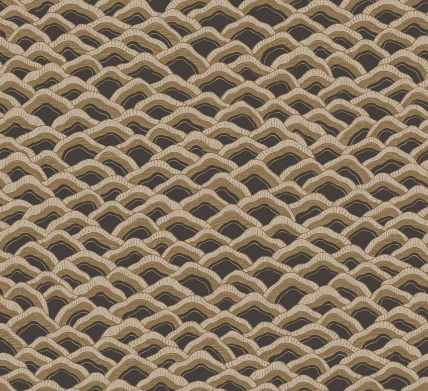 Non-woven wallpaper, black-brown, landscape, RHA302, Rhapsody, Masureel