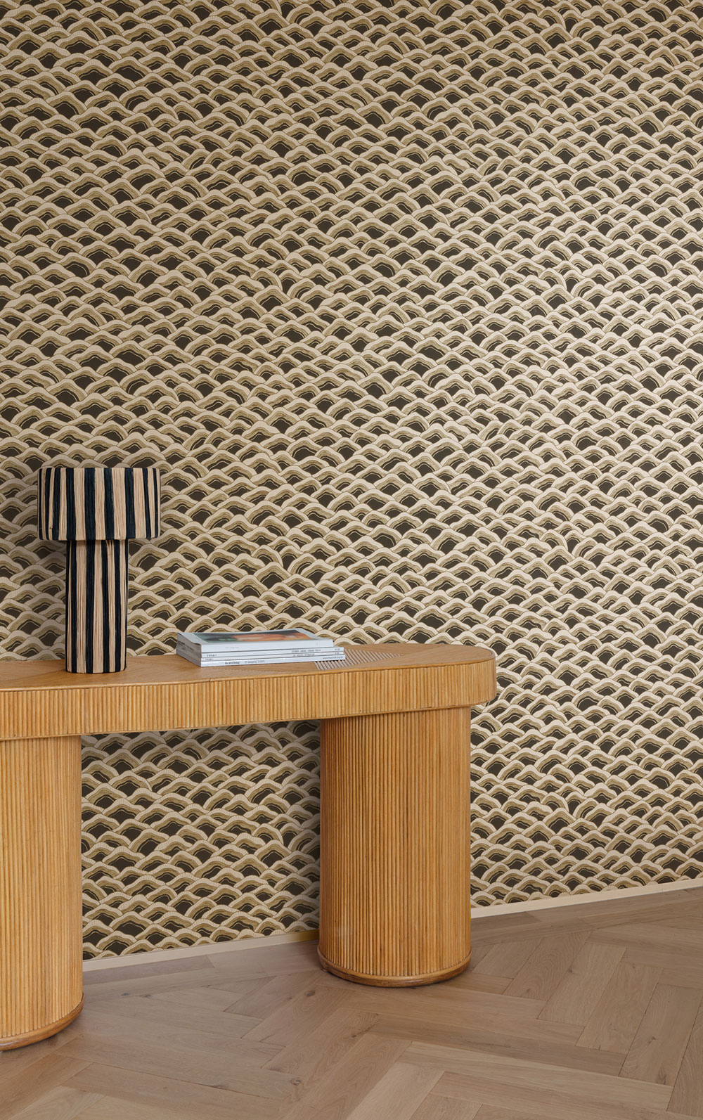 Non-woven wallpaper, black-brown, landscape, RHA302, Rhapsody, Masureel