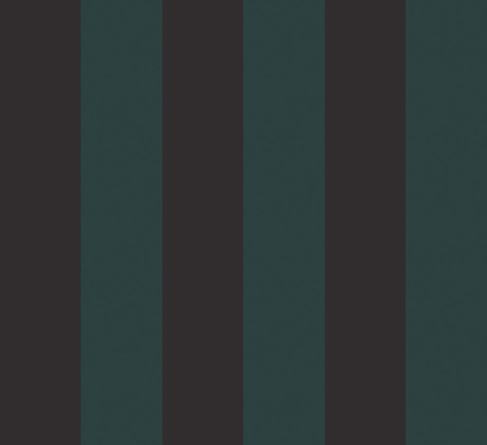 Non-woven wallpaper, green-black, stripes, RHA404, Rhapsody, Masureel