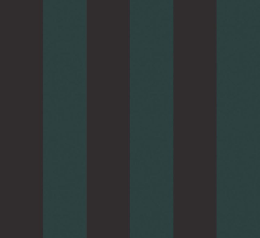 Non-woven wallpaper, green-black, stripes, RHA404, Rhapsody, Masureel
