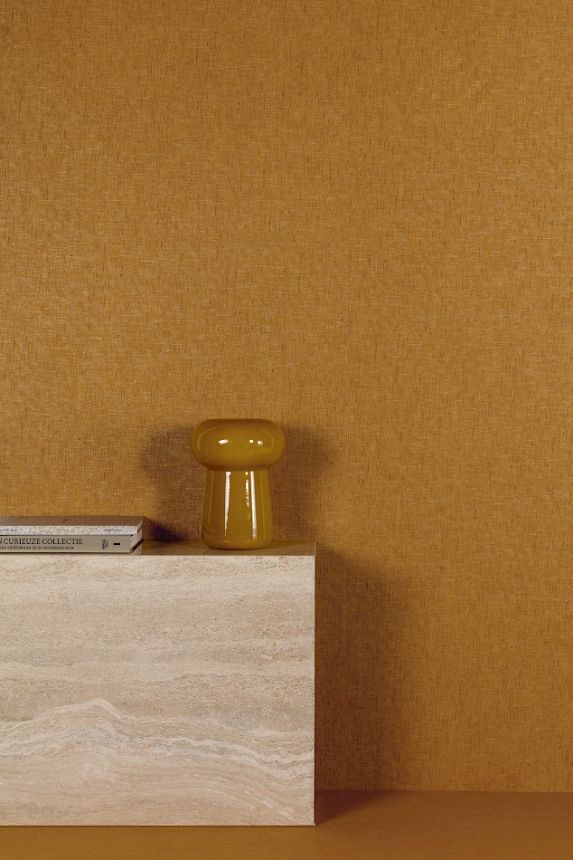 Non-woven wallpaper, brown, fabric imitation, RHA502, Rhapsody, Masureel