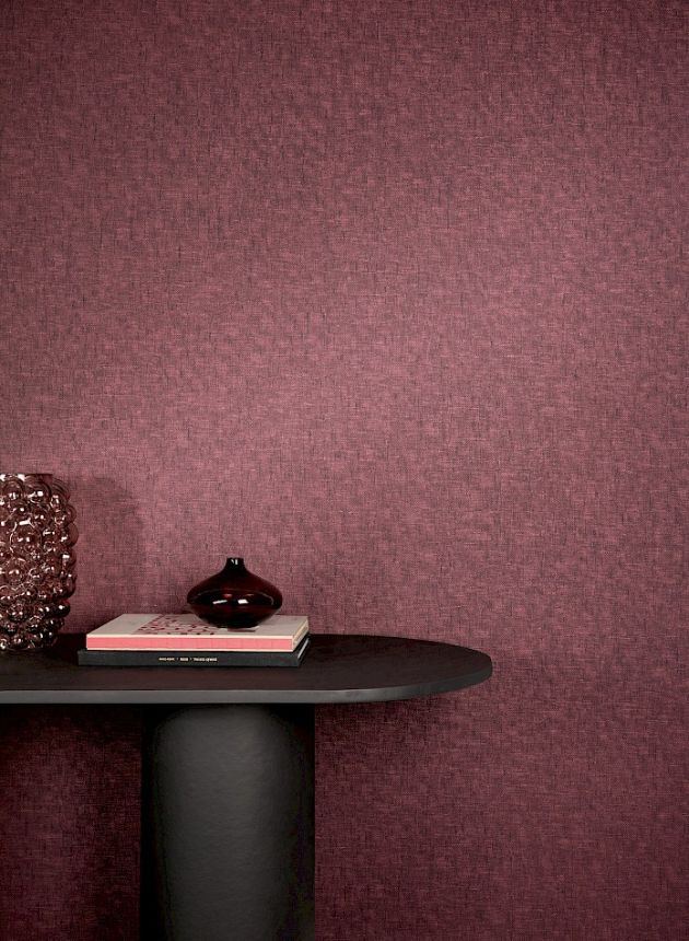 Non-woven wallpaper, burgundy, fabric imitation, RHA503, Rhapsody, Masureel