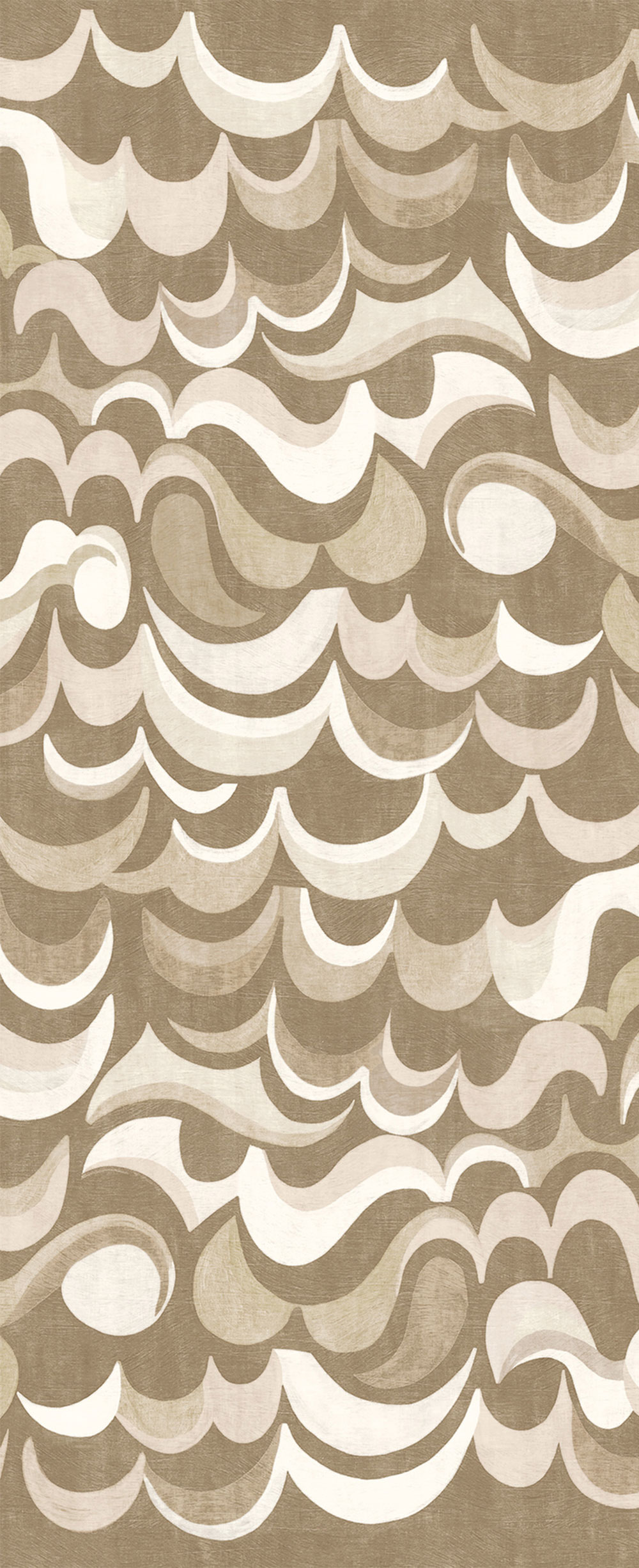 Non-woven wall mural, brown-beige, waves, DGRHA1011-300, Rhapsody, Masureel