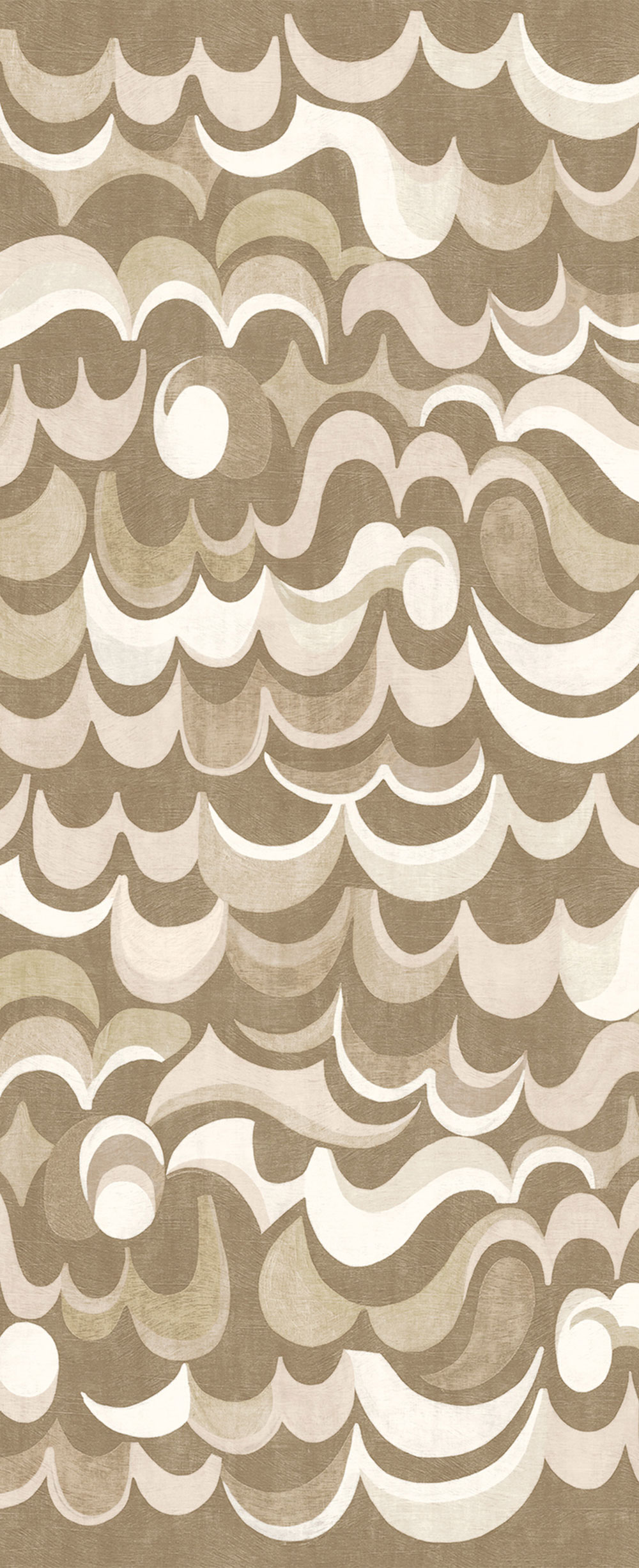 Non-woven wall mural, brown-beige, waves, DGRHA1012-260, Rhapsody, Masureel