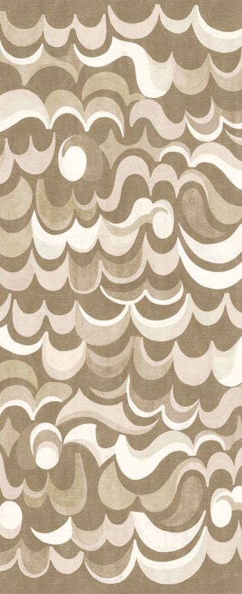 Non-woven wall mural, brown-beige, waves, DGRHA1012-260, Rhapsody, Masureel