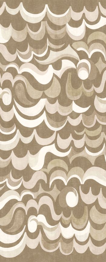 Non-woven wall mural, brown-beige, waves, DGRHA1013-260, Rhapsody, Masureel