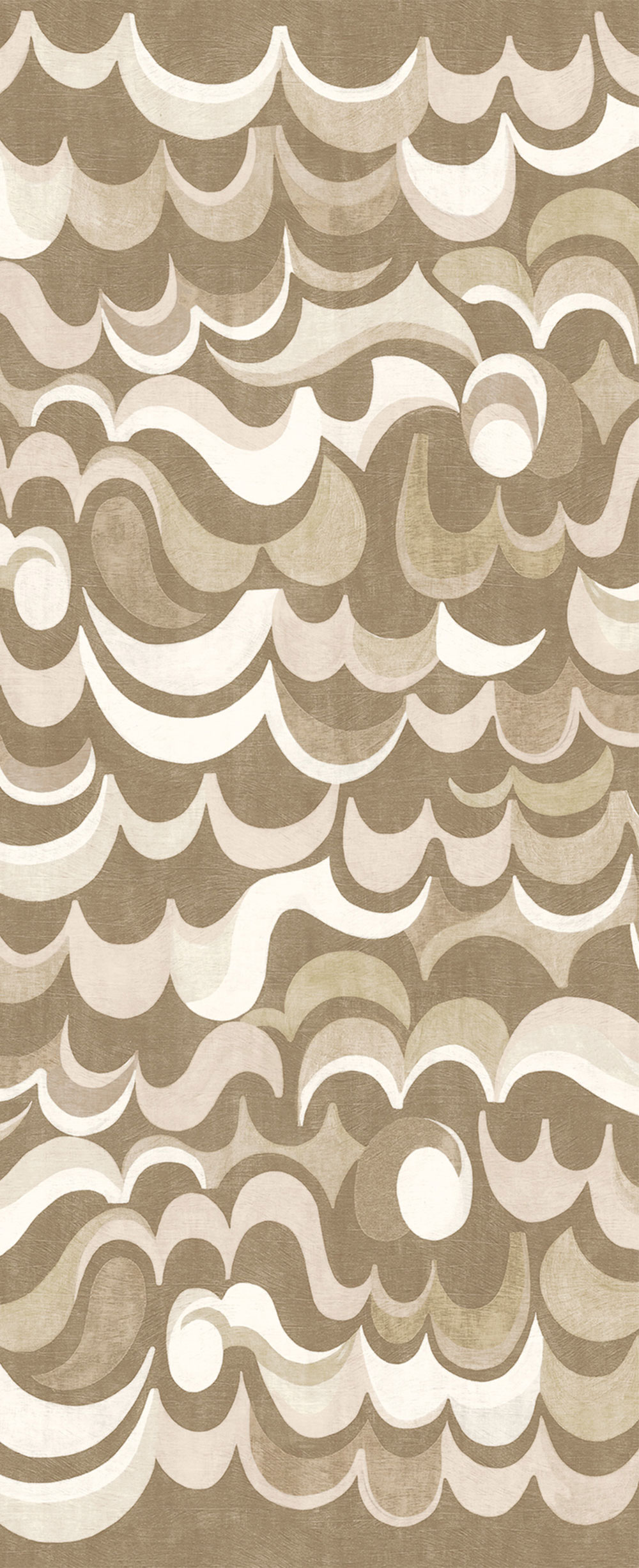 Non-woven wall mural, brown-beige, waves, DGRHA1013-300, Rhapsody, Masureel
