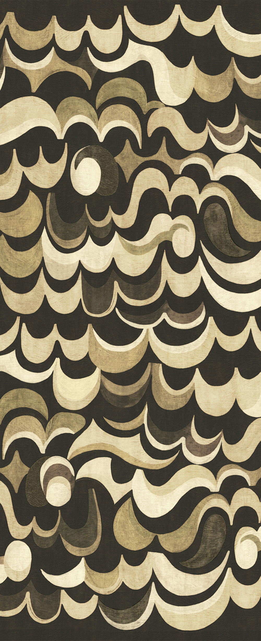 Non-woven wall mural, brown, waves, DGRHA1022-300, Rhapsody, Masureel
