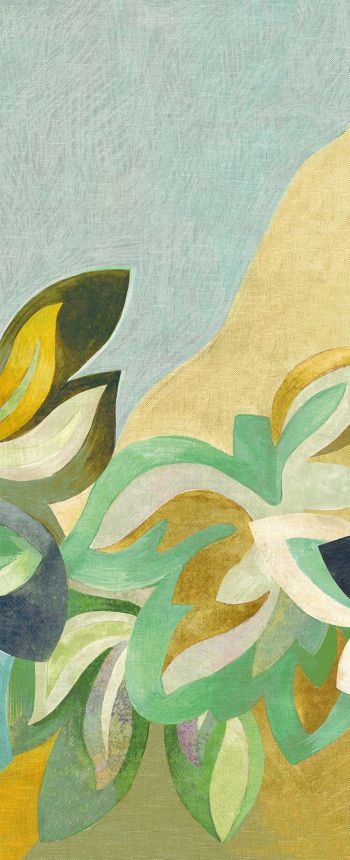 Non-woven wall mural, green, flowers, DGRHA2011-300, Rhapsody, Masureel