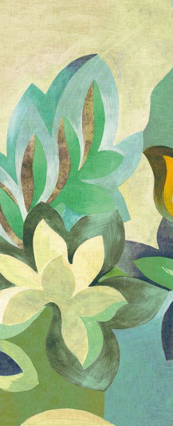 Non-woven wall mural, green, flowers, DGRHA2013-260, Rhapsody, Masureel