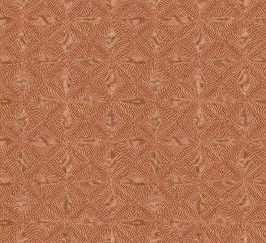 Geometric non-woven wallpaper brown-red, ethno, AMA102, Amani, Masureel