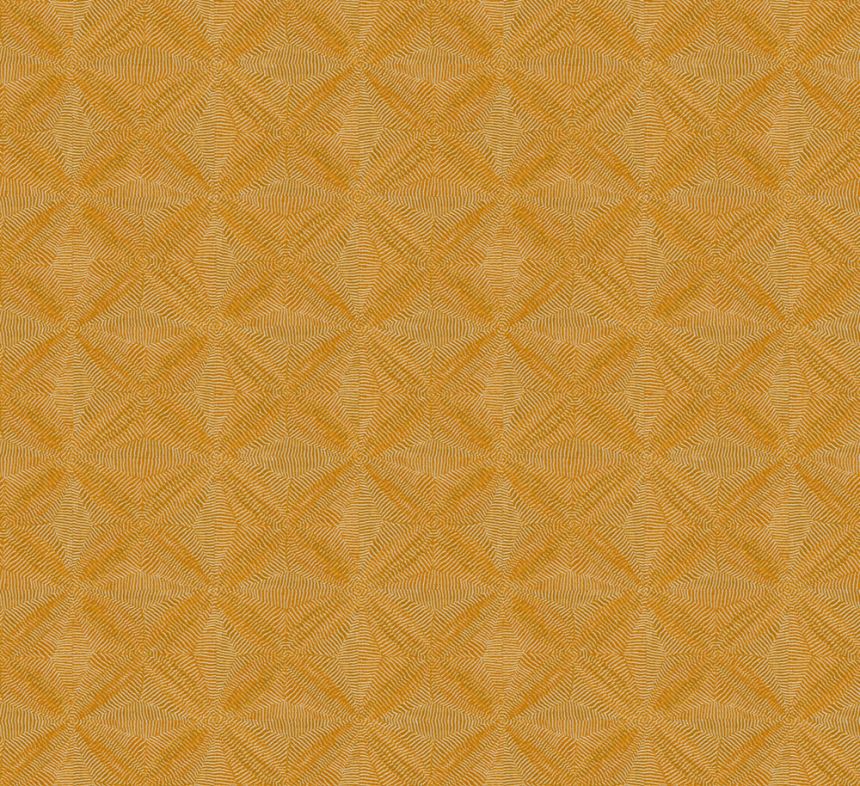 Geometric non-woven wallpaper ochre, ethno, AMA104, Amani, Masureel