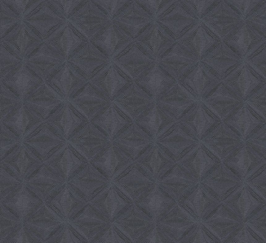 Geometric non-woven wallpaper black, ethno, AMA105, Amani, Masureel