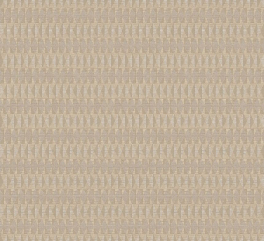 Geometric non-woven wallpaper beige, ethno, AMA201, Amani, Masureel