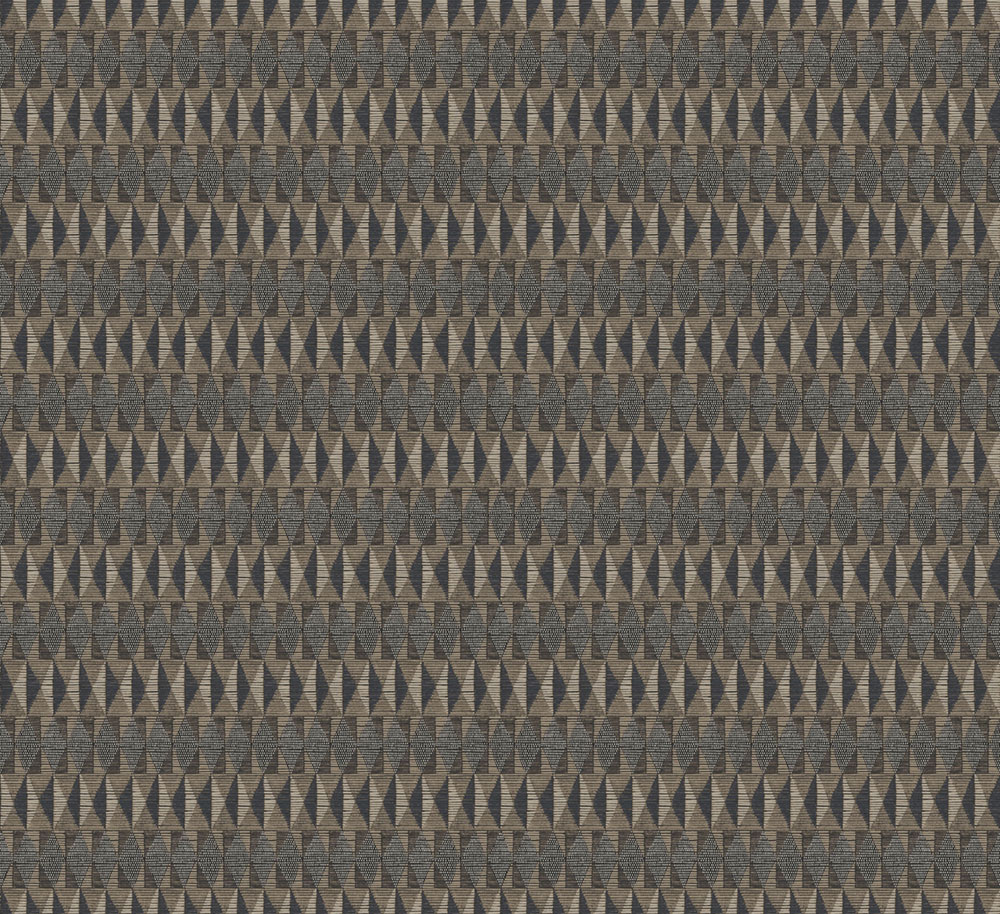 Geometric non-woven wallpaper brown-black, ethno, AMA204, Amani, Masureel