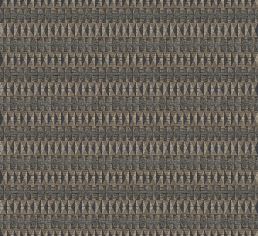 Geometric non-woven wallpaper brown-black, ethno, AMA204, Amani, Masureel