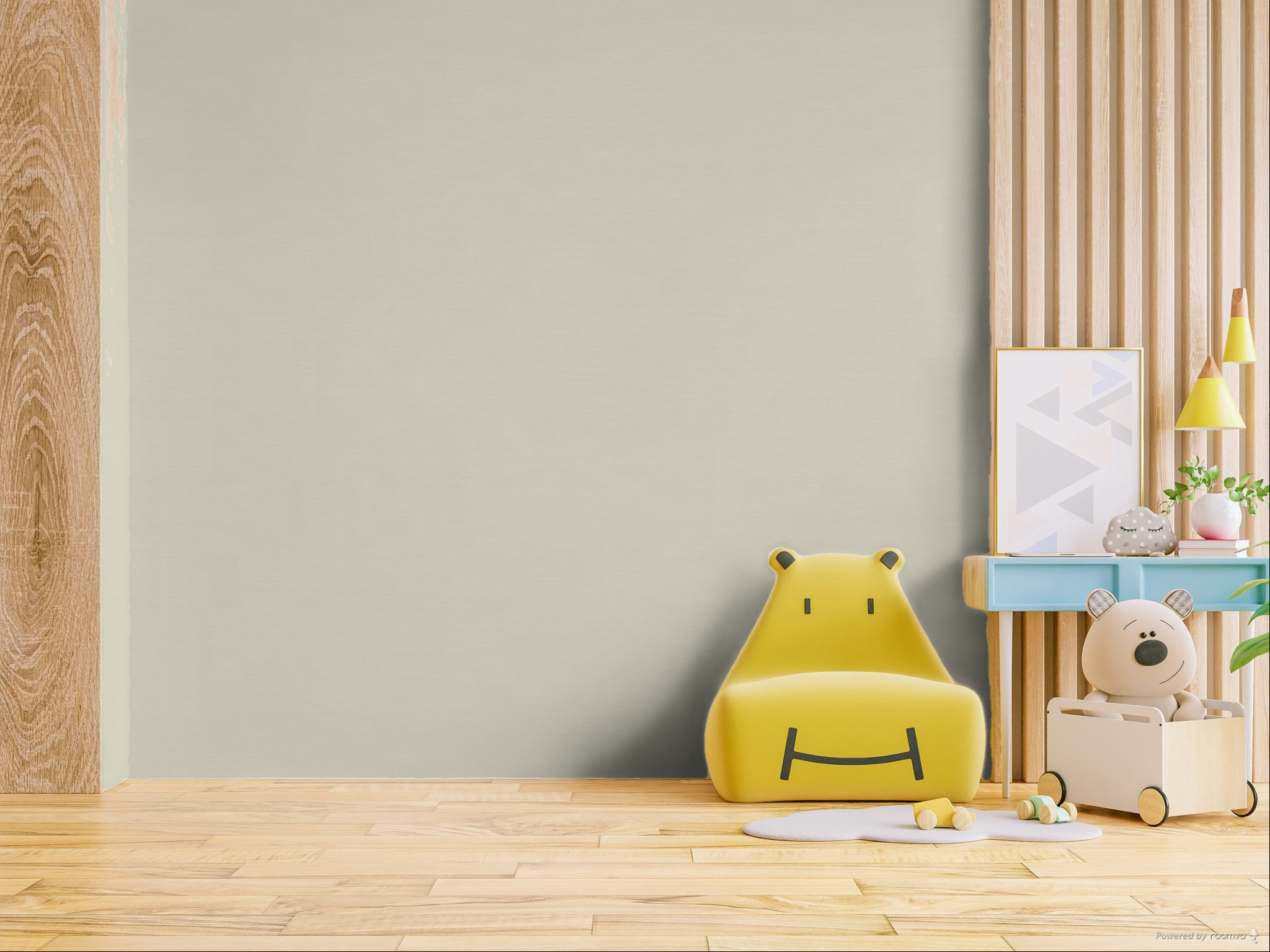 Non-woven wallpaper, cream, fabric imitation, AMA301, Amani, Masureel