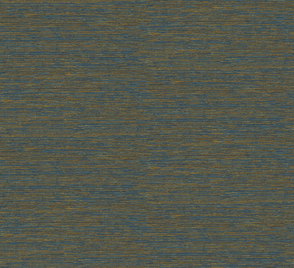 Non-woven wallpaper, brown-turquoise, fabric imitation, AMA308, Amani, Masureel