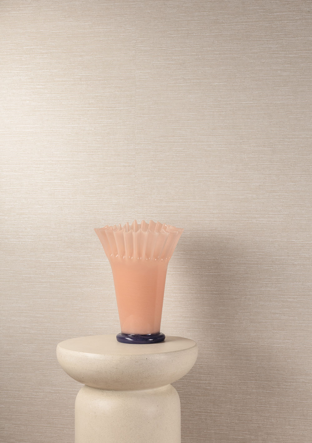 Non-woven wallpaper, beige, fabric imitation, AMA310, Amani, Masureel