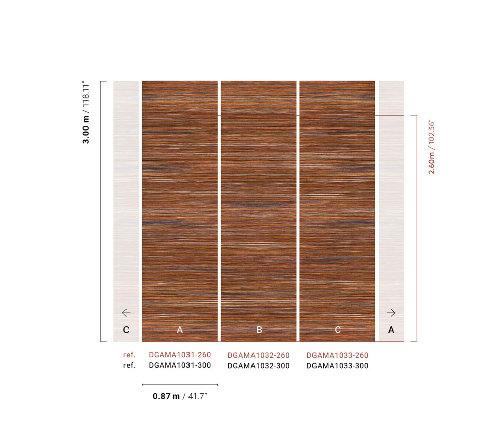 Non-woven wall mural, brown, mat imitation, DGAMA1031-260,  Amani,  Masureel