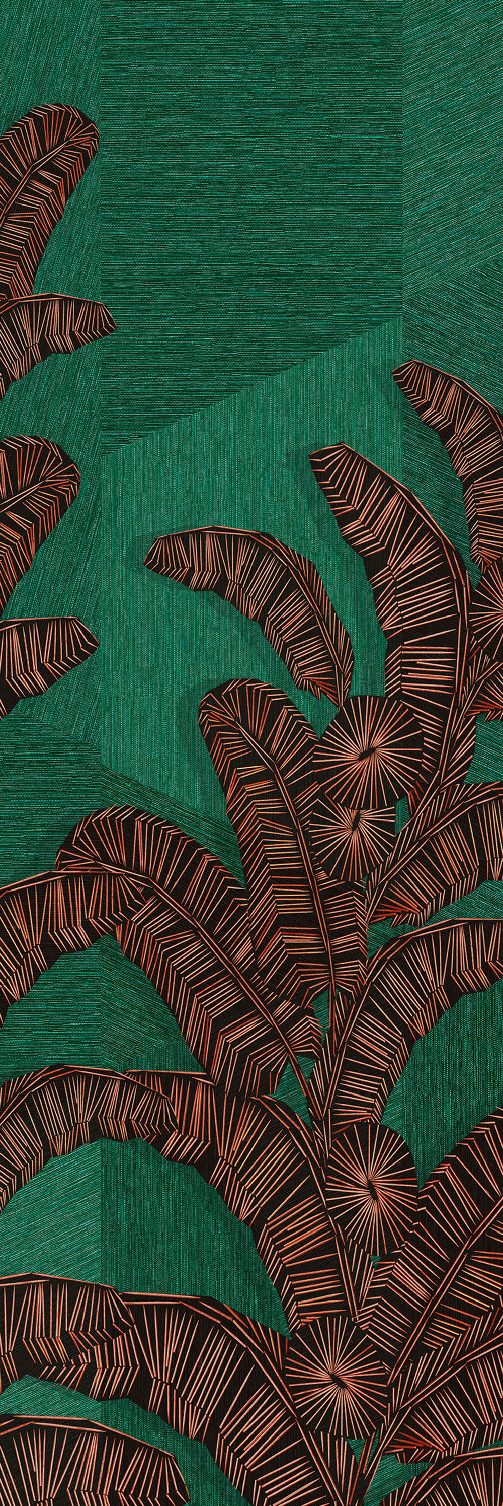 Non-woven wall mural, green, leaves, DGAMA2022-300,  Amani,  Masureel