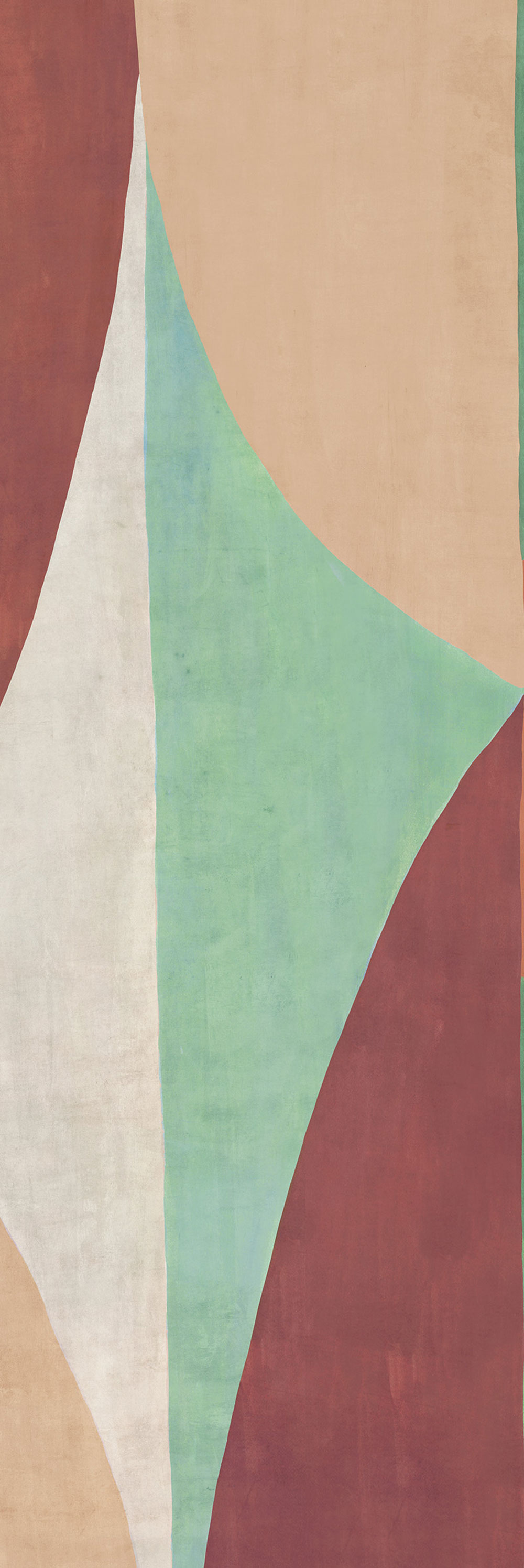 Geometric non-woven wall mural, green-brown, DGAMA3023-260, Amani, Masureel