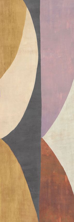 Geometric non-woven wall mural, brown-purple, DGAMA3041-260, Amani, Masureel