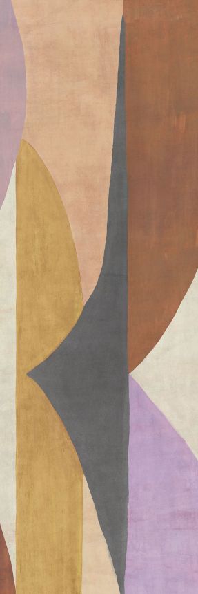 Geometric non-woven wall mural, brown-purple, DGAMA3042-260, Amani, Masureel